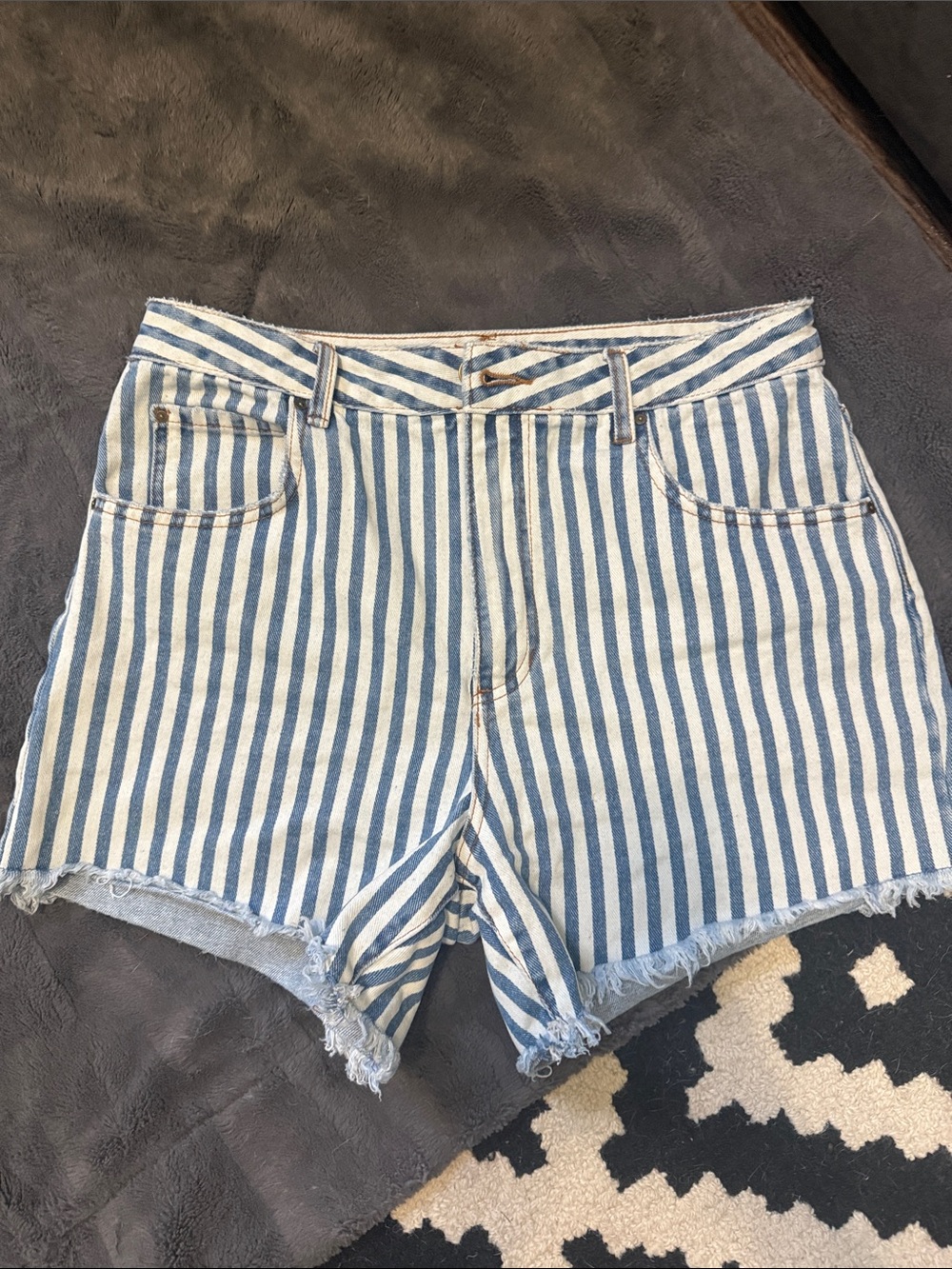 Billabong How About That Striped Denim Shorts